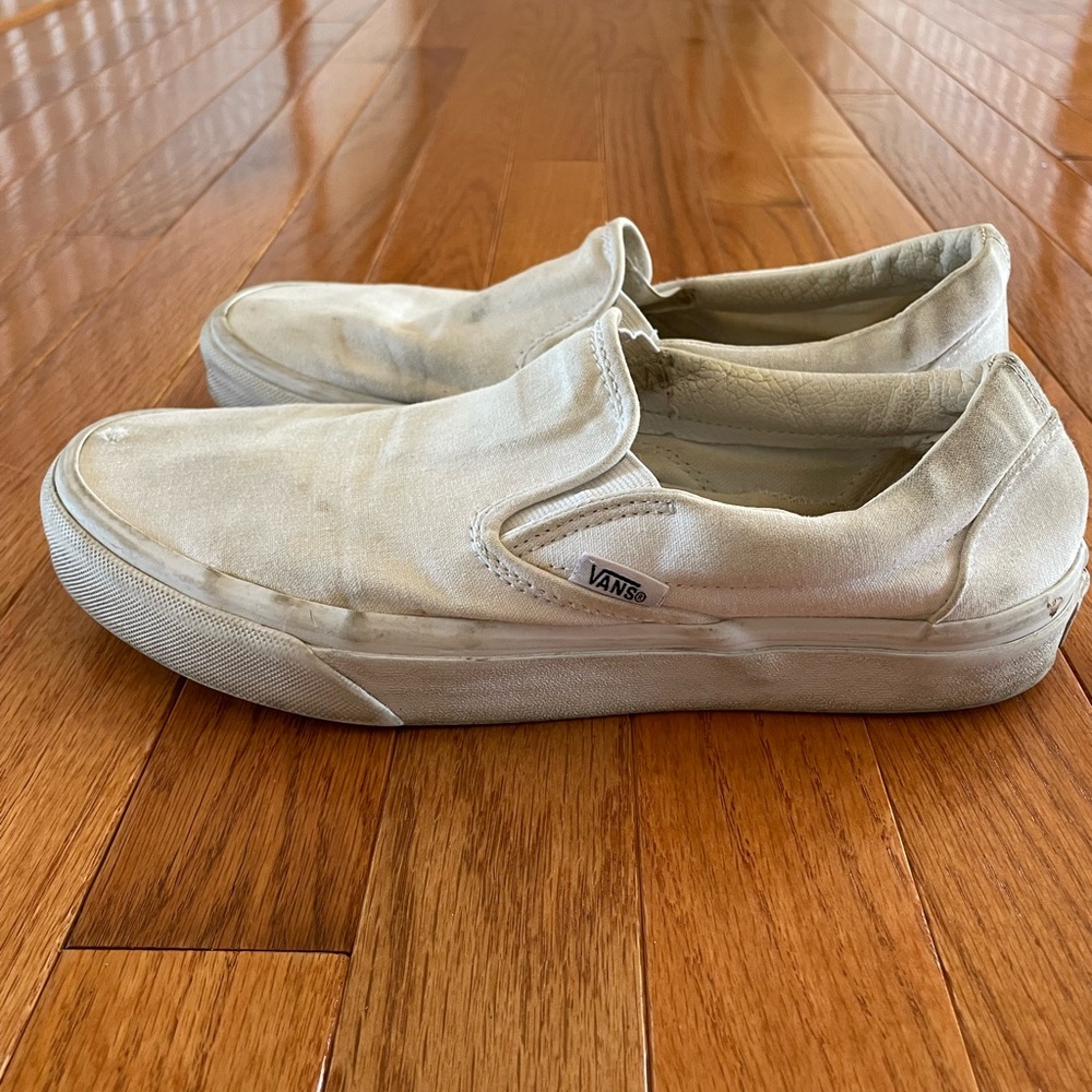Women’s Slip-on White Vans Size 9.5